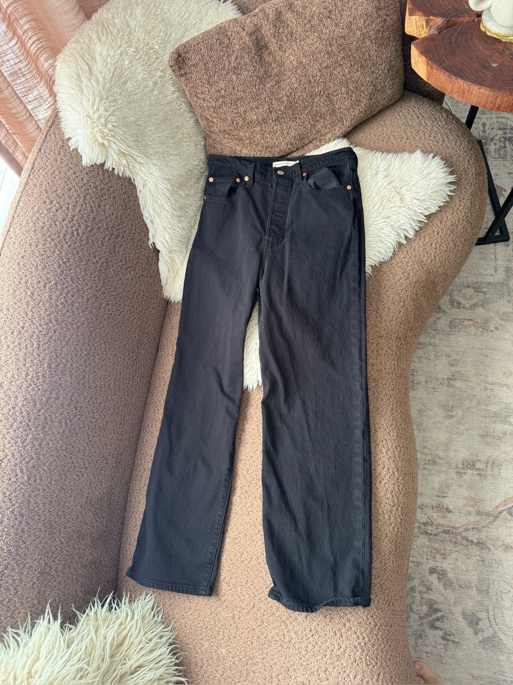 Levi’s Ribcage Straight ankle Jeans in Black